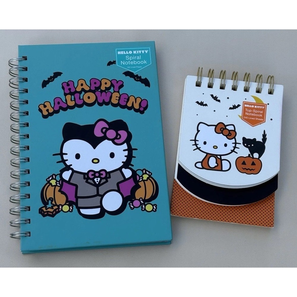 Brand New!! Hello Kitty Halloween Hard Spiral Notebook & Top Spiral Notebook